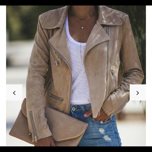 Vici Jackets & Blazers - Faux suede Tan Bomber